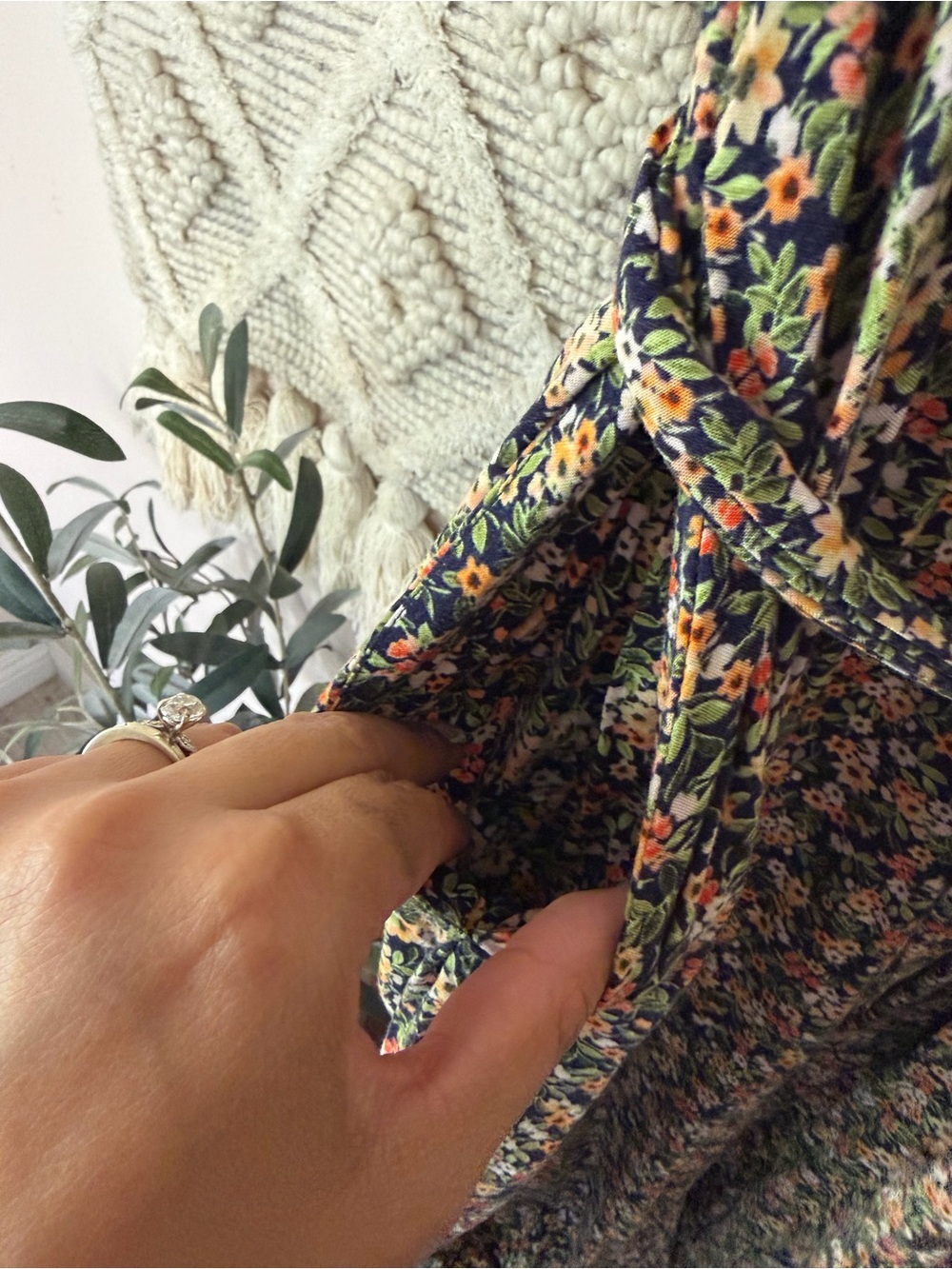 MSK Floral wide leg jumpsuit